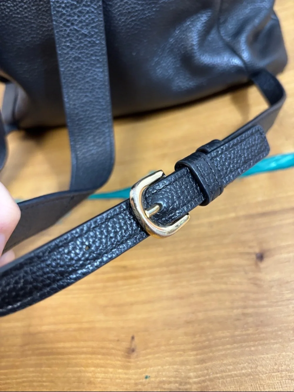 Nordstrom Minimal Black Pebbled Leather Backpack
